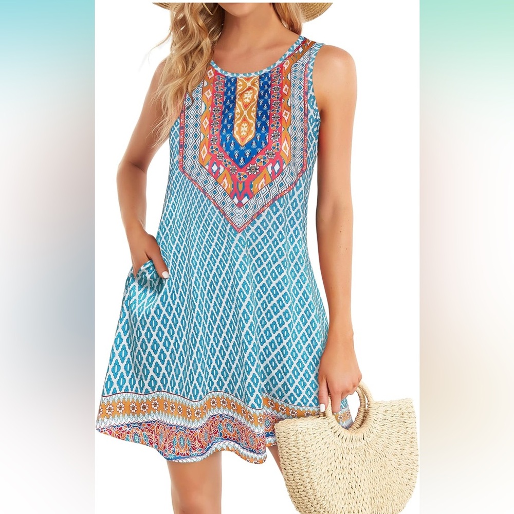 Women’s Sleeveless Dress with Pockets